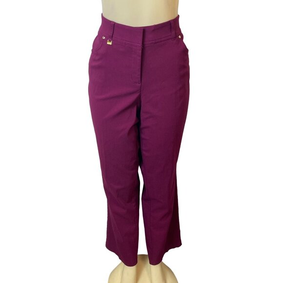 JM Collection Women's Purple High Rise Working Pants Sz 18 - NWT - Picture 1 of 8